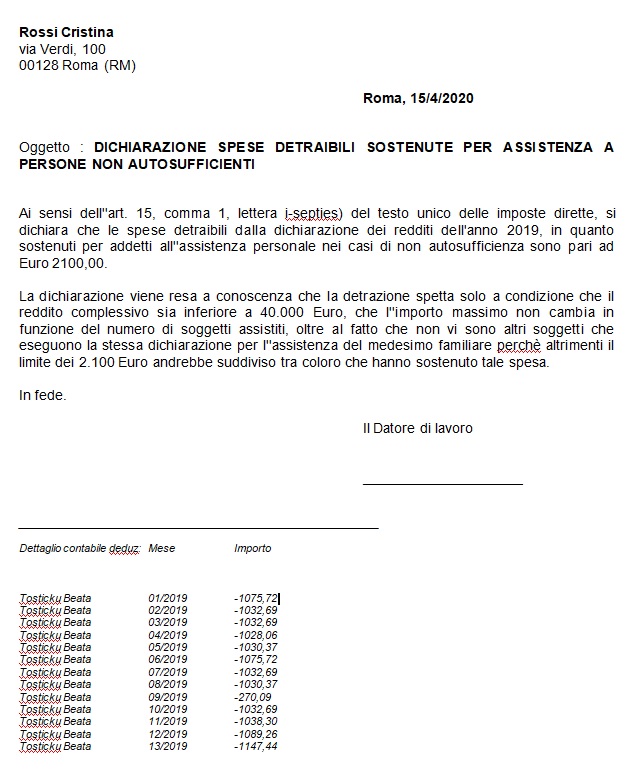 Detrazione spese per badanti di persone non autosufficienti Detrazione spese per badanti di persone non autosufficienti